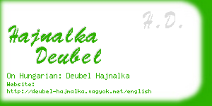 hajnalka deubel business card